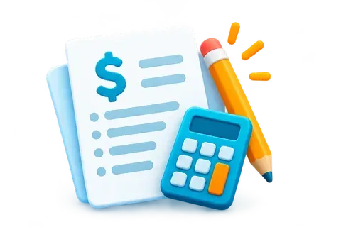 Illustrated written quote and calculator